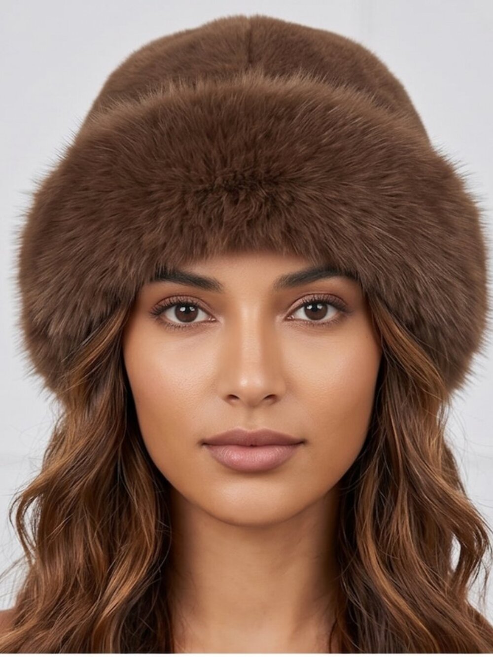 Brown Faux Fur Winter Bucket Hat - Picture 5 of 6